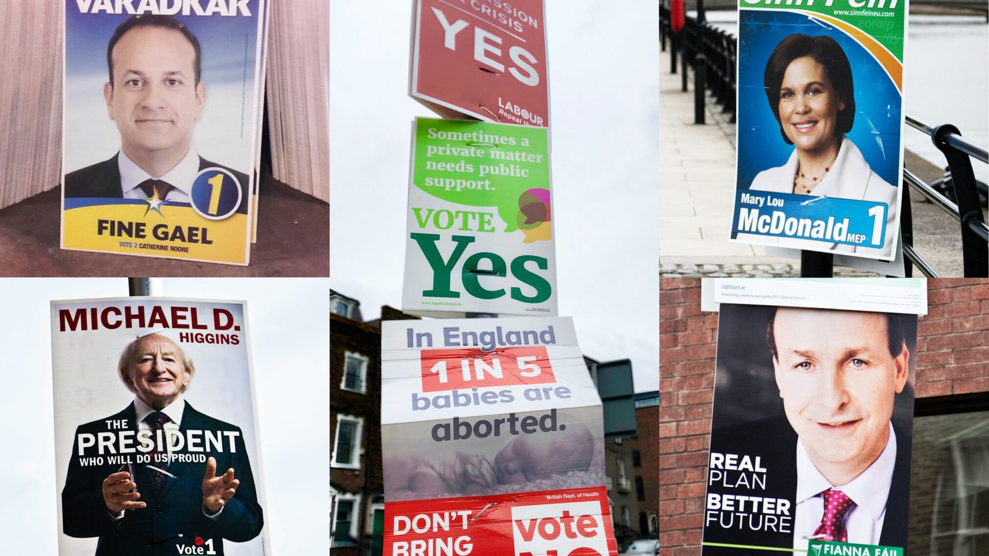 ElectionPosters. Photo Credits: Flickr: @infomatique (William Murphy) and @sonsespics, Twitter @fgdubw