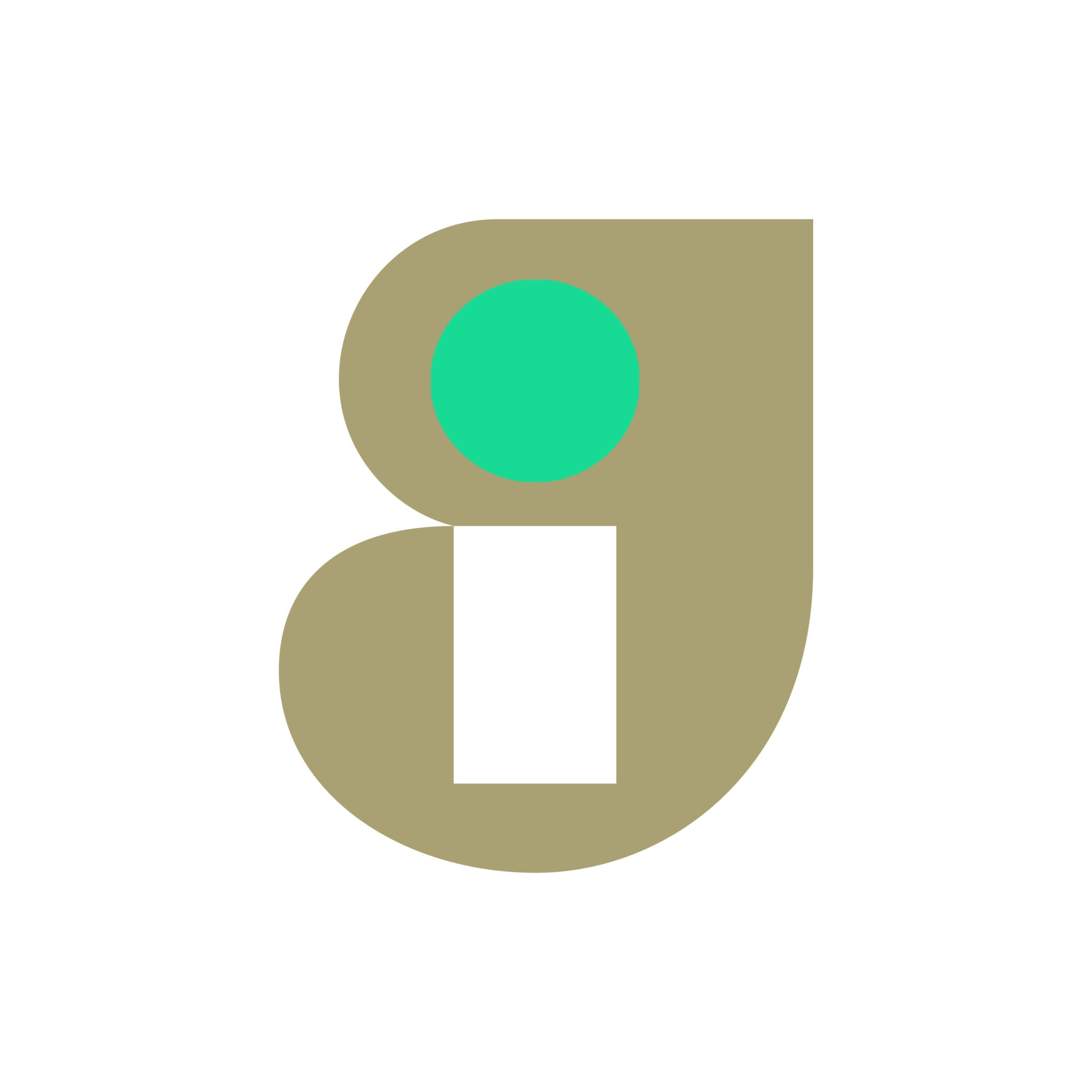 GI logo on white with green dot