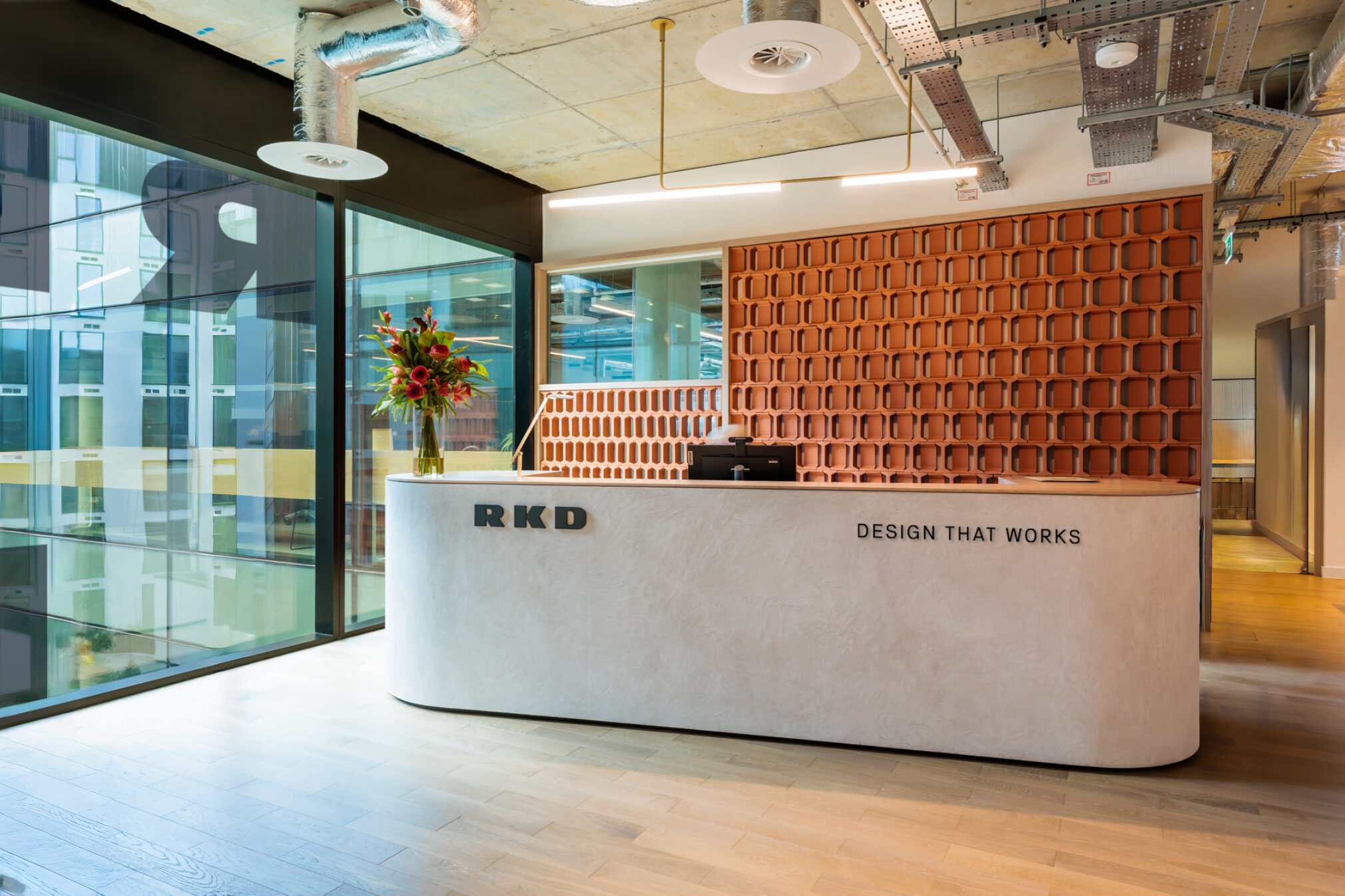 RKD Reception interior with signage