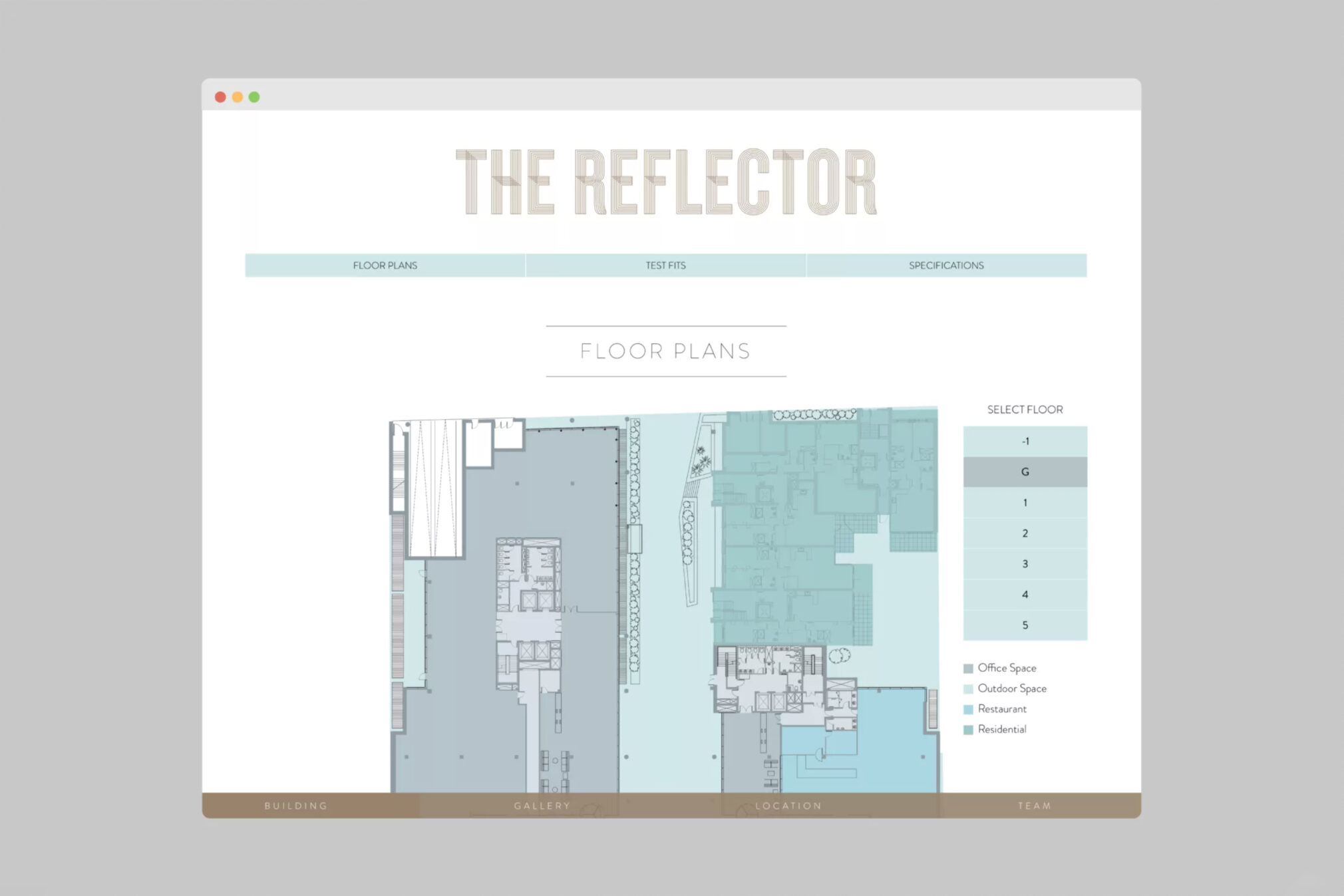 The Reflector site floorplans
